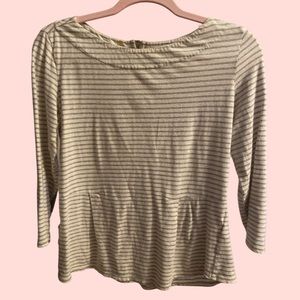 Casual striped peplum top